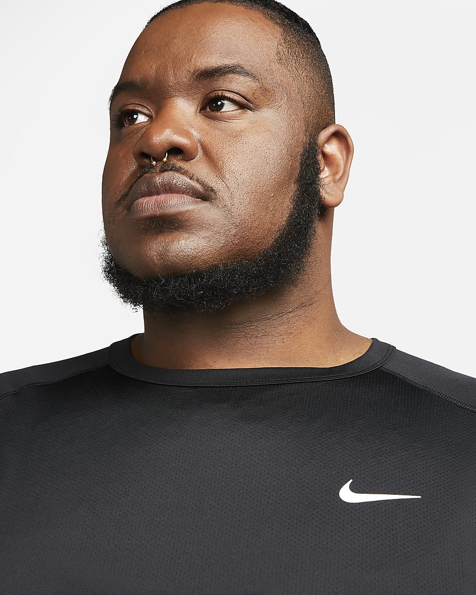 Nike Ready Men's Dri-FIT Short-sleeve Fitness Top - Black/Cool Grey/White