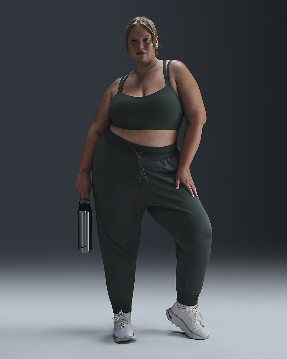 Nike Therma-FIT One 7/8-Jogger mit hohem Bund für Damen (große Größen) - Vintage Green/Schwarz