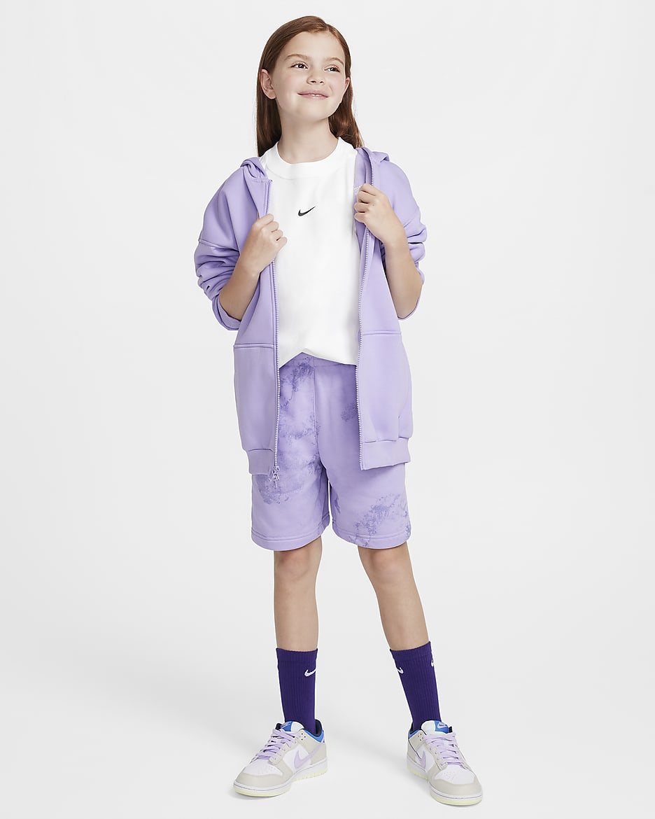 Playera oversized para niña talla grande Nike Sportswear - Blanco