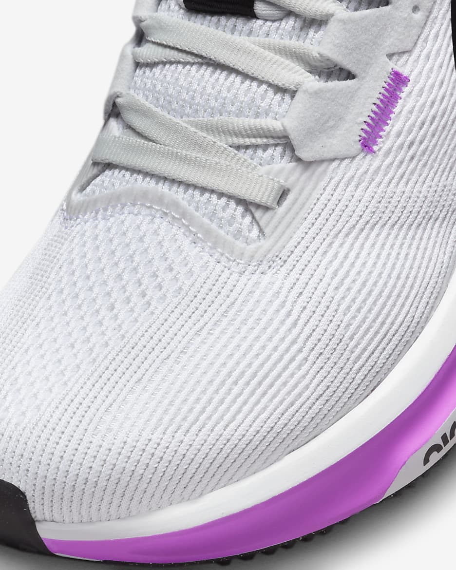 Nike Structure 25-løbesko til vej til kvinder - hvid/Pure Platinum/Fuchsia Dream/sort