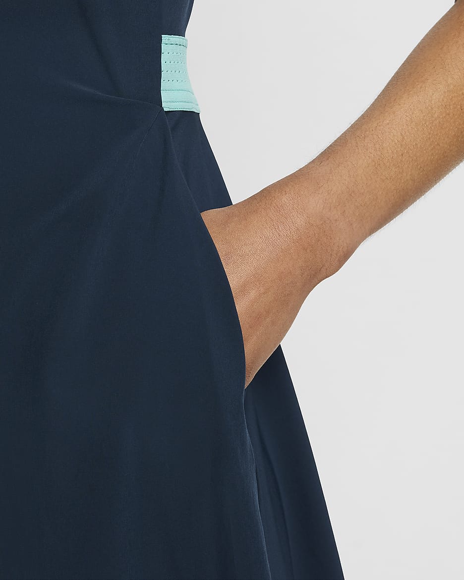 Nike Dri-FIT Advantage Damen-Tenniskleid - Armory Navy/Weiß