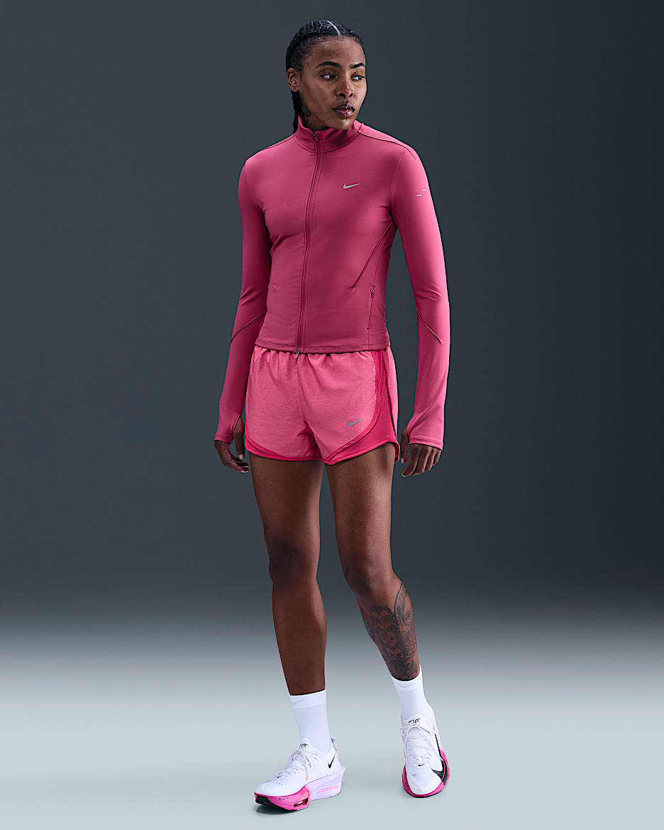 Nike Tempo Women's Dri-FIT Mid-Rise Brief-Lined Running Shorts - Rush Pink/Heather/Rush Pink
