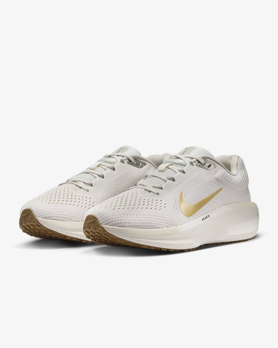 Nike Winflo 11 Women's Road Running Shoes - Phantom/Light Orewood Brown/Coconut Milk/Metallic Gold