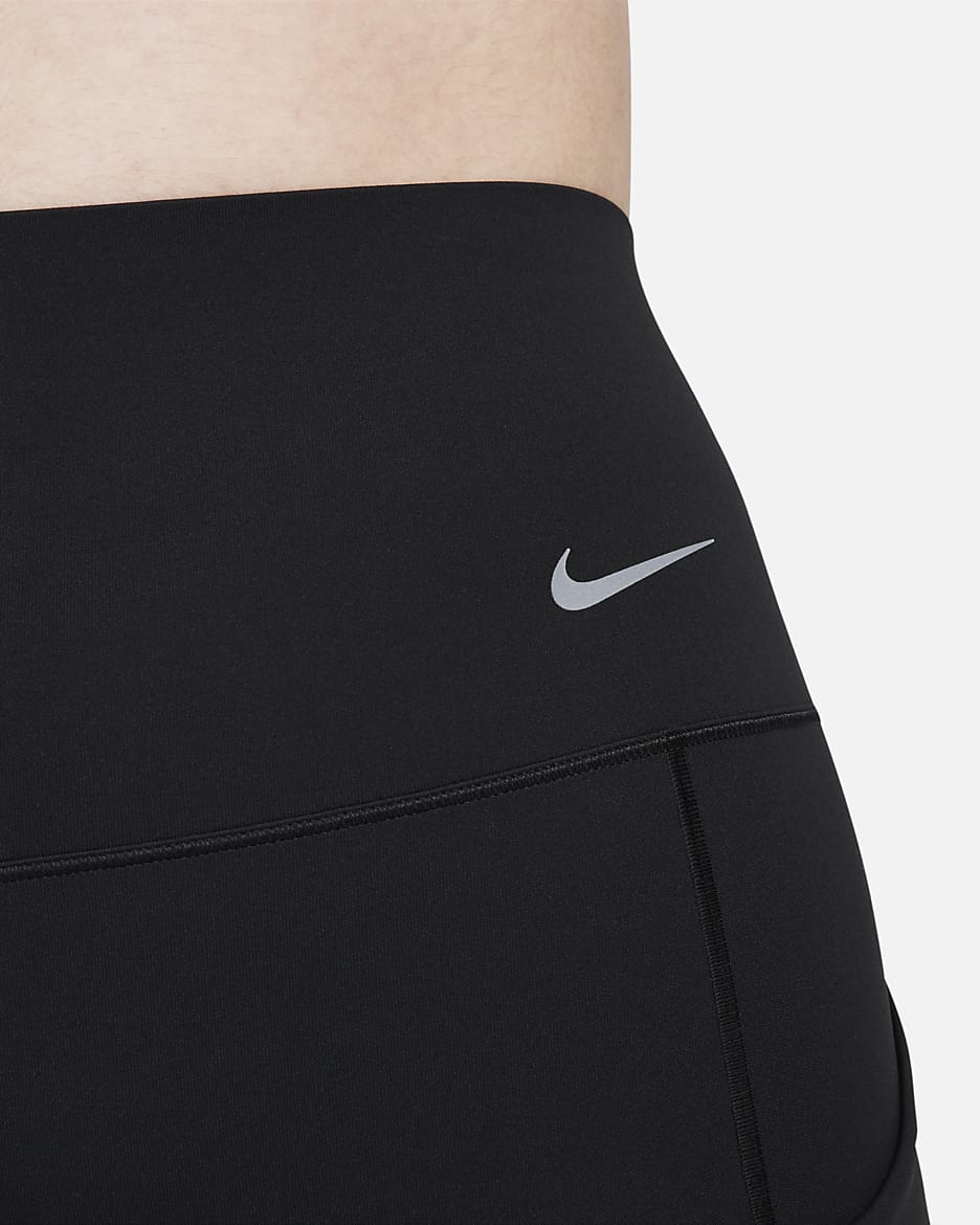 Nike Universa Women's Medium-Support High-Waisted Leggings with Pockets - Black/Black