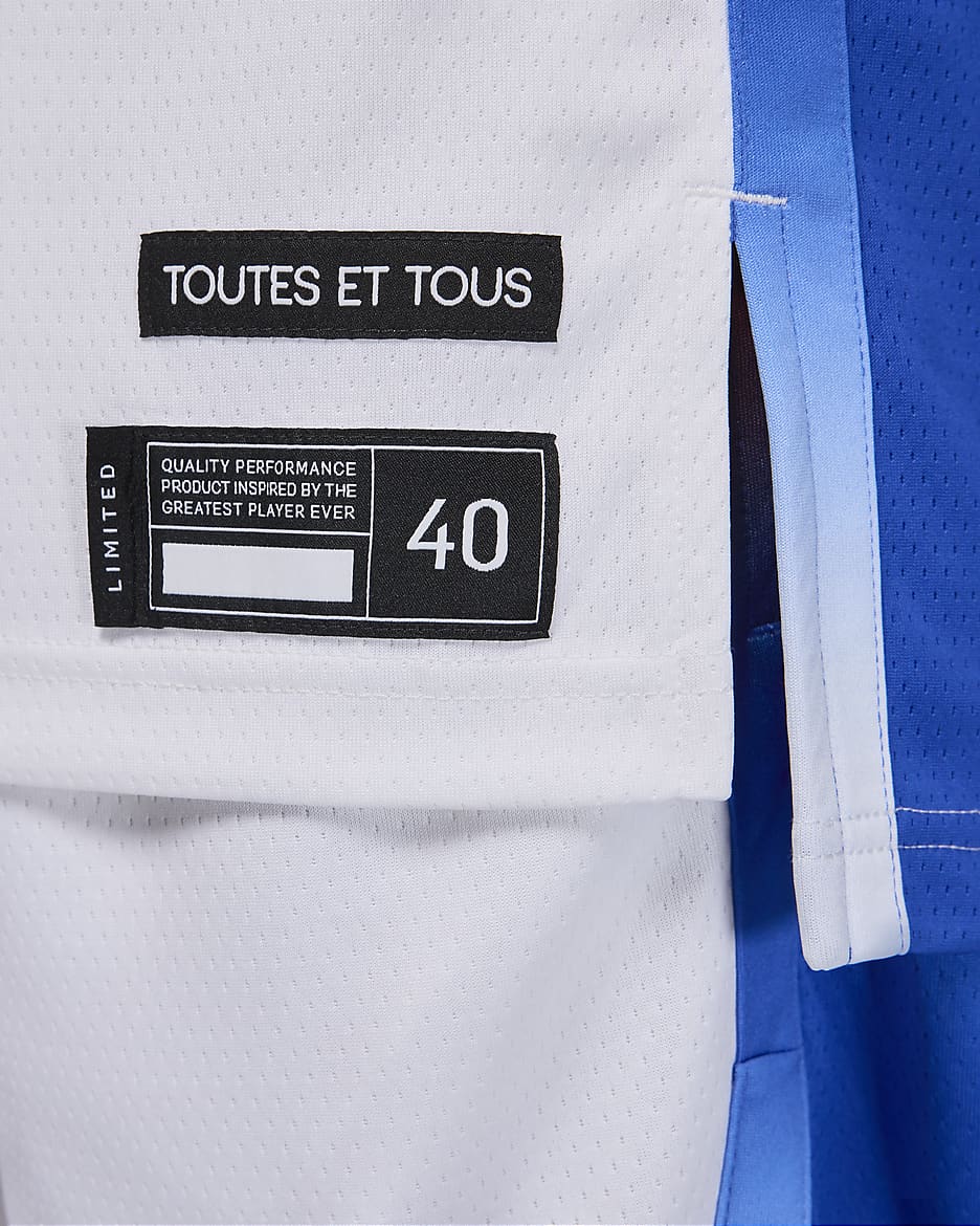 Frankreich Limited Home Jordan Basketballtrikot (Damen) - Weiß/Hyper Royal