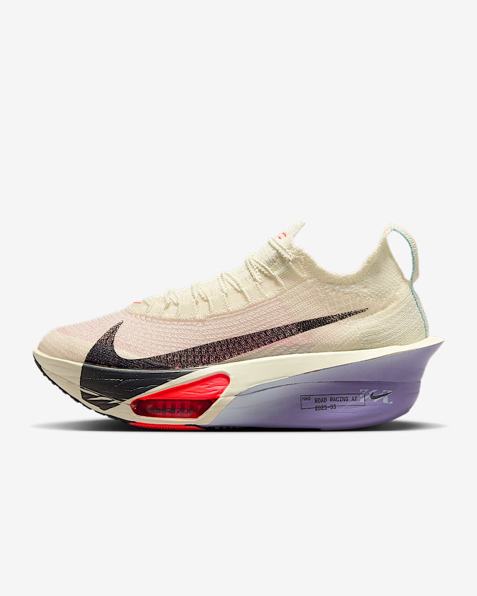 Nike Alphafly 3 Tenis de carrera en pavimento para mujer - Leche de coco/Amatista empolvado/Azul glacial/Sombrío apagado