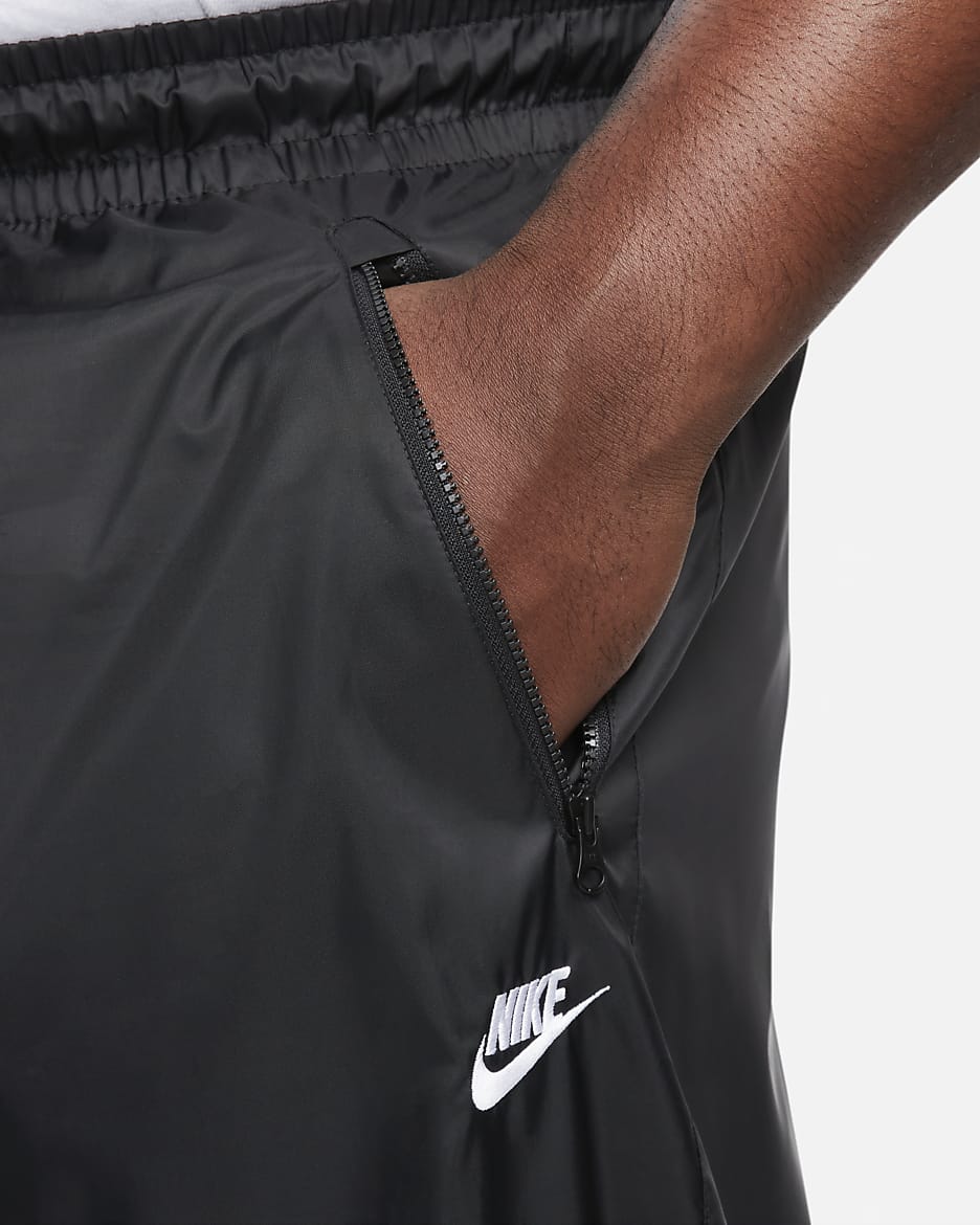 Pants forrados de tejido Woven para hombre Nike Windrunner - Negro/Negro/Blanco