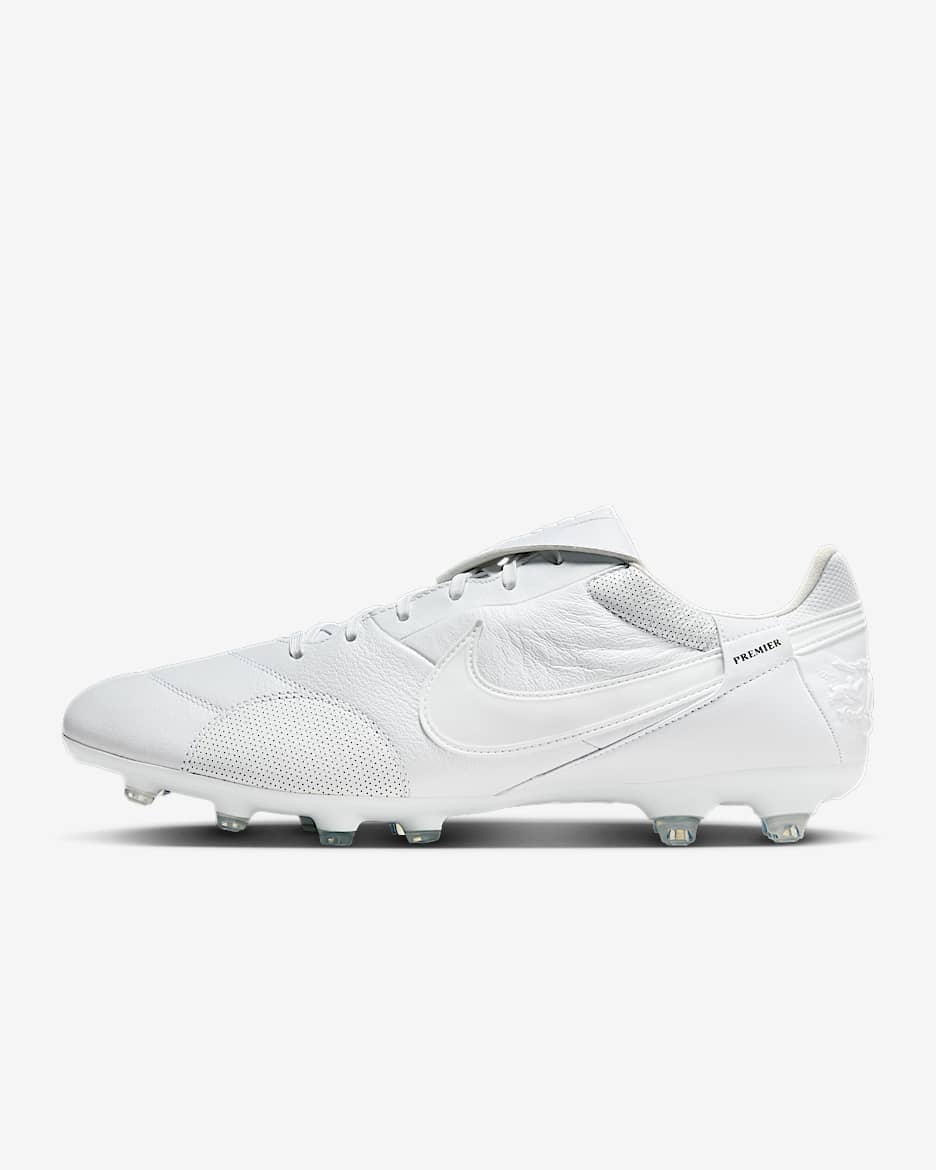 Nike Premier 3 FG Low Top-fodboldstøvler - hvid/hvid/hvid
