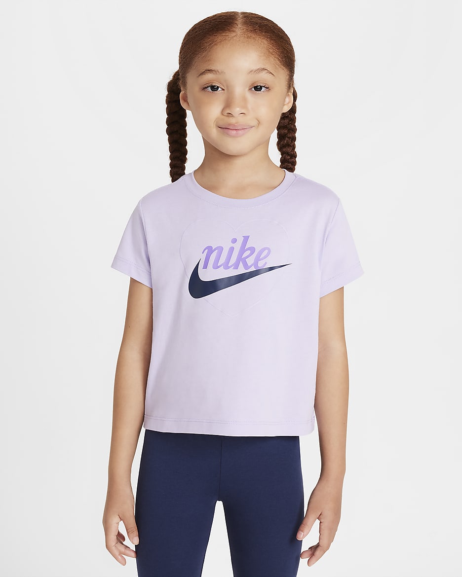 Nike New Impressions Little Kids' Heart Graphic T-Shirt - Hydrangeas