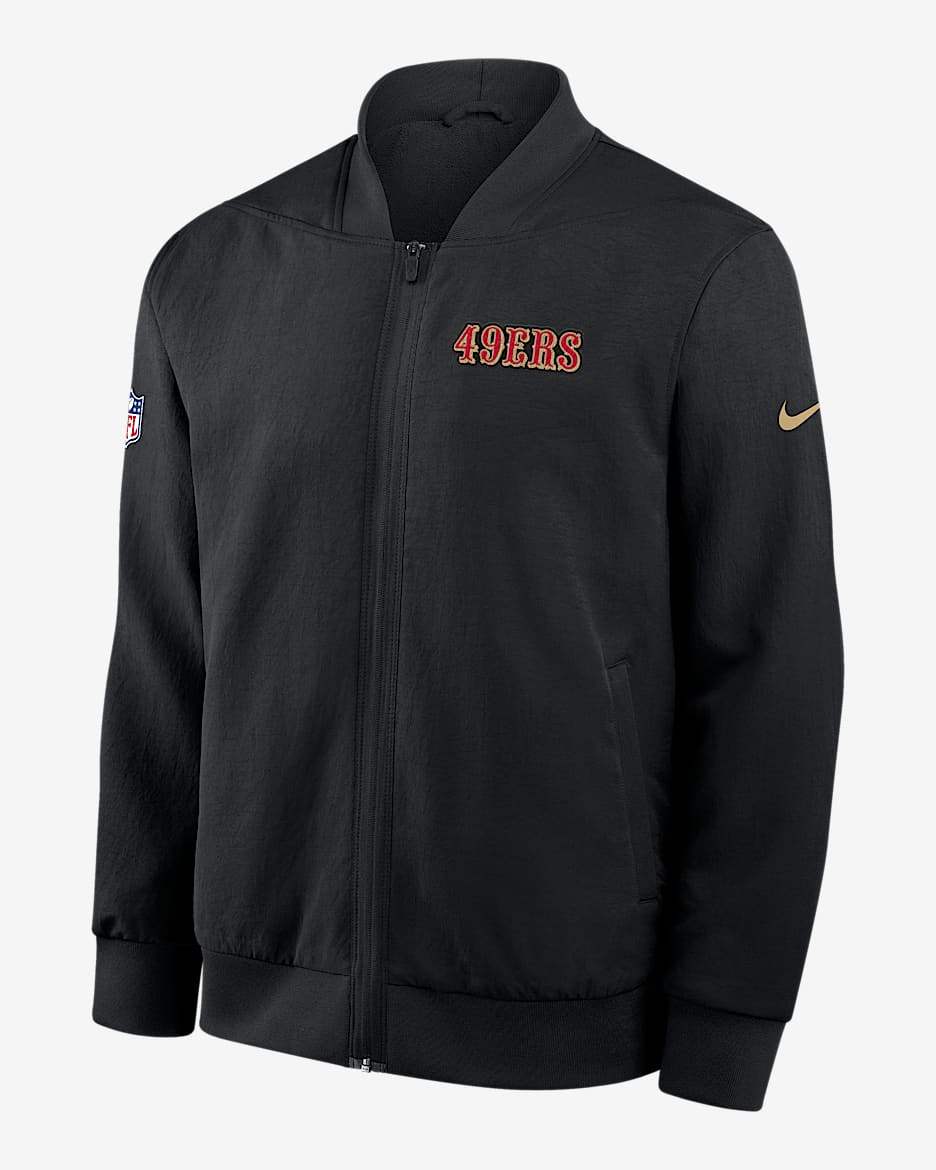 San Francisco 49ers Rivalries Collection Sideline Men's Nike NFL Full-Zip Bomber Jacket - Black