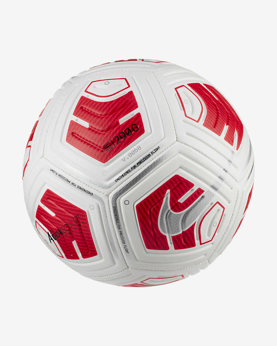 Nike Strike Team Football (290 Grams) - White/Bright Crimson/Silver