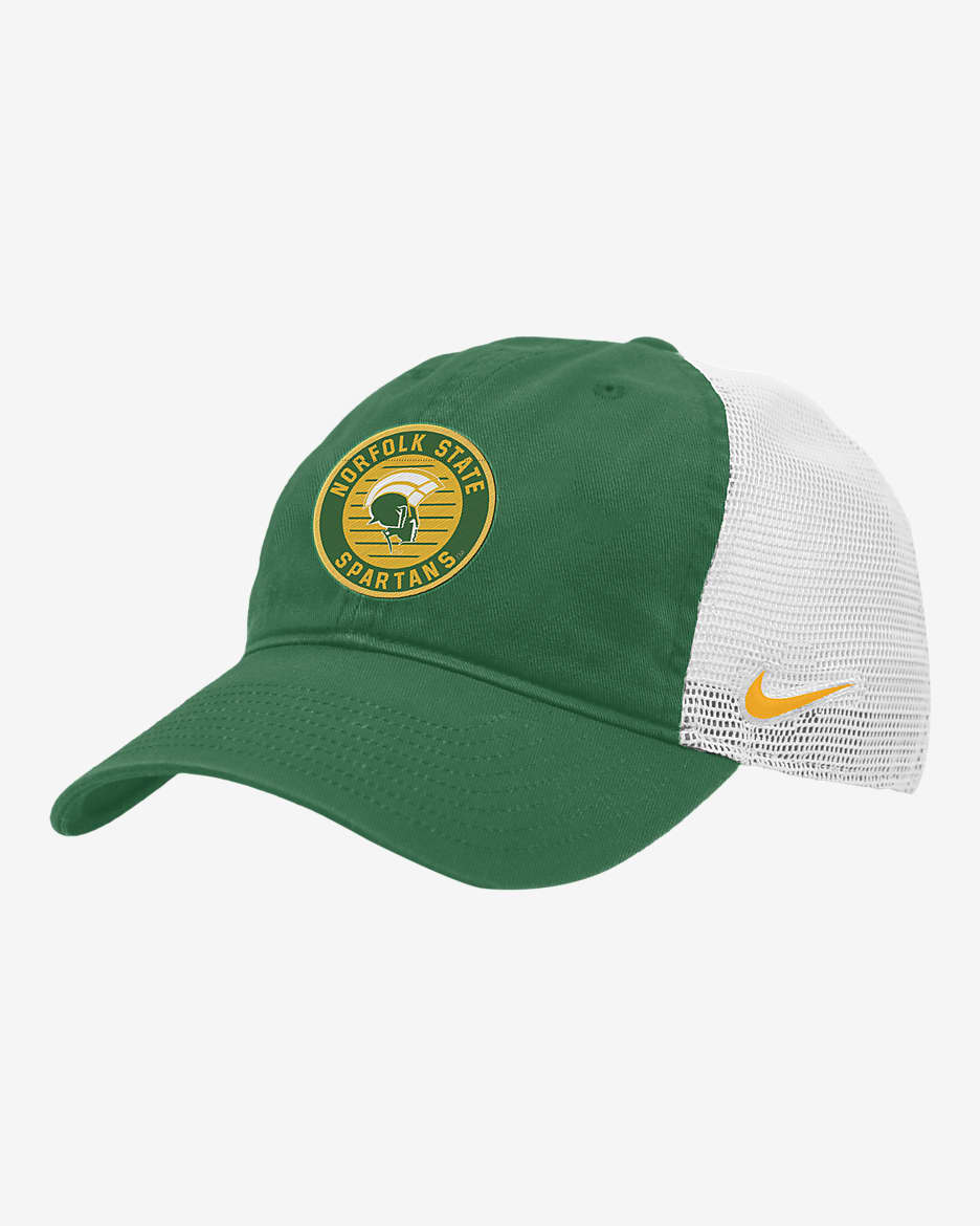 Norfolk State Heritage86 Nike College Trucker Hat - Pine Green