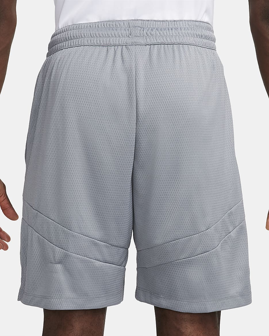 Shorts de básquetbol de 20 cm Dri-FIT para hombre Nike Icon - Gris azulado/Gris azulado/Gris azulado/Blanco