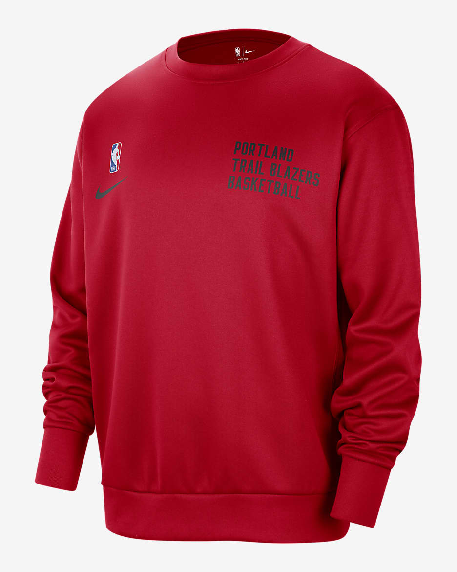 Portland Trail Blazers Spotlight Men's Nike Dri-FIT NBA Crew-Neck Sweatshirt - University Red/Black