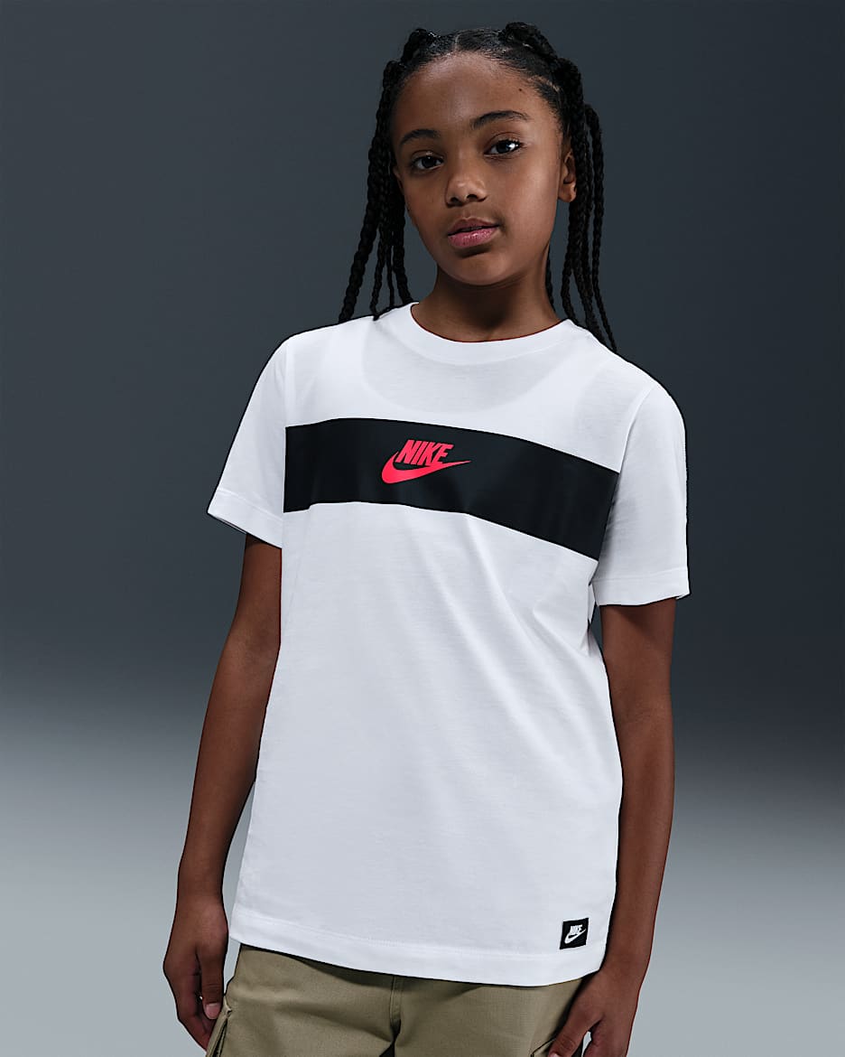Nike Sportswear Big Kids' T-Shirt - White