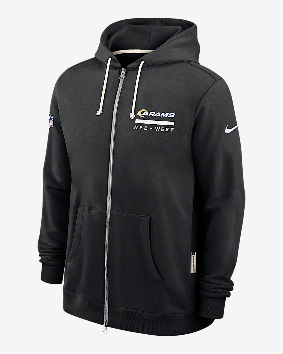 Los Angeles Rams Utility Player Sideline Men's Nike Dri-FIT NFL Full-Zip Hoodie - Black
