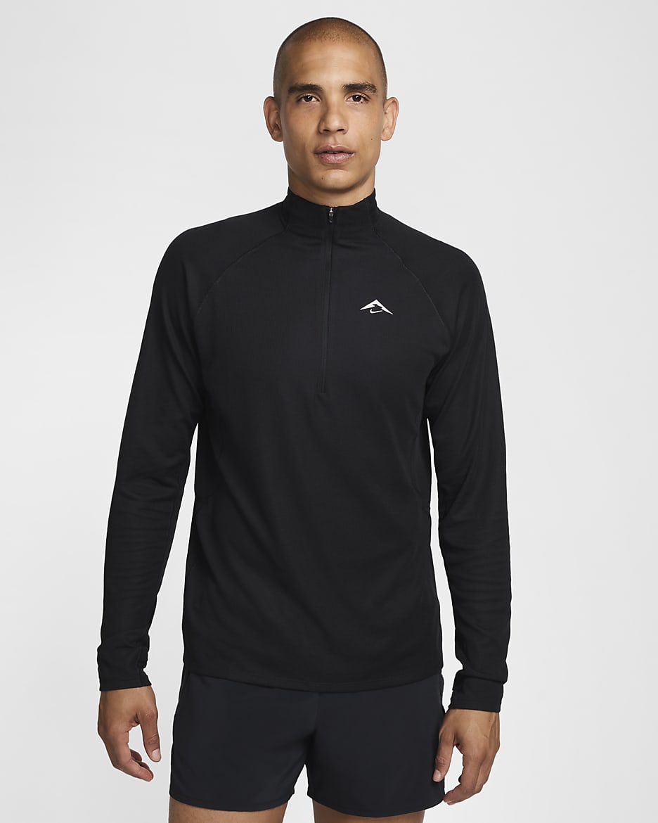 Nike Trail Men's Dri-FIT 1/2-Zip Mid-Layer Top - Black/Summit White