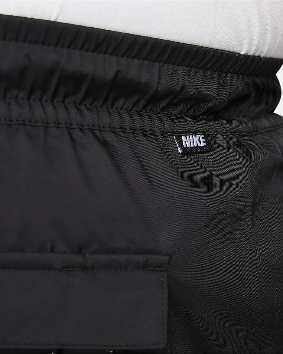 Shorts de ajuste relajado de tejido Woven forrados para hombre Nike Sportswear Sport Essentials - Negro/Blanco