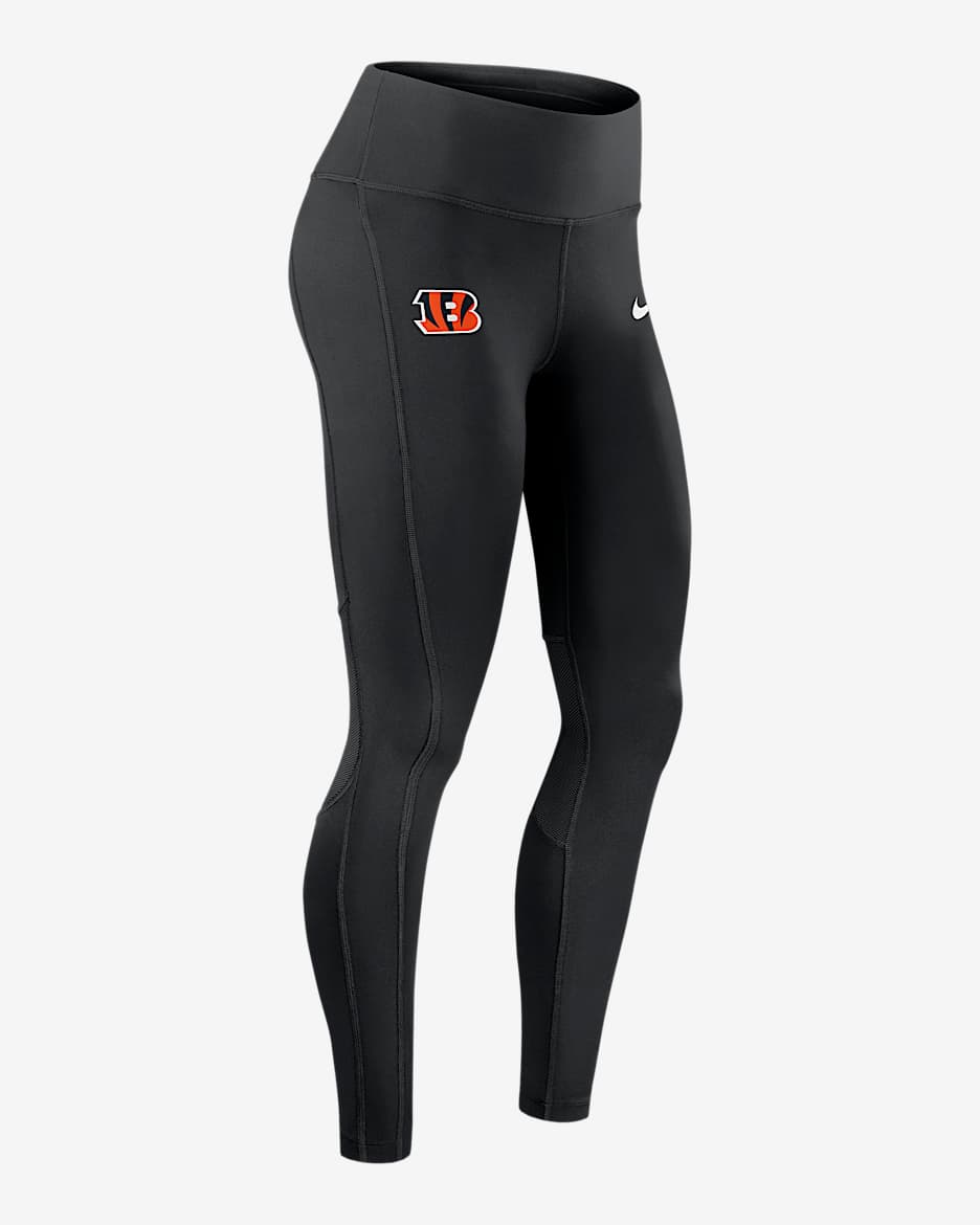 Leggings Nike Dri-FIT de la NFL para mujer Cincinnati Bengals Epic Fast - Negro