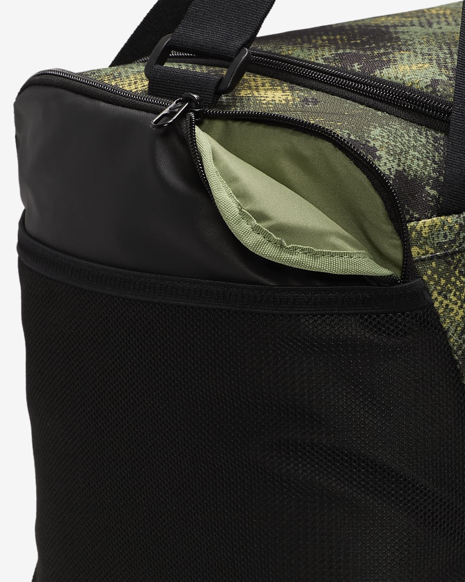 Sac de sport Nike Brasilia (petite taille, 41 L) - Oil Green/Noir/Coconut Milk