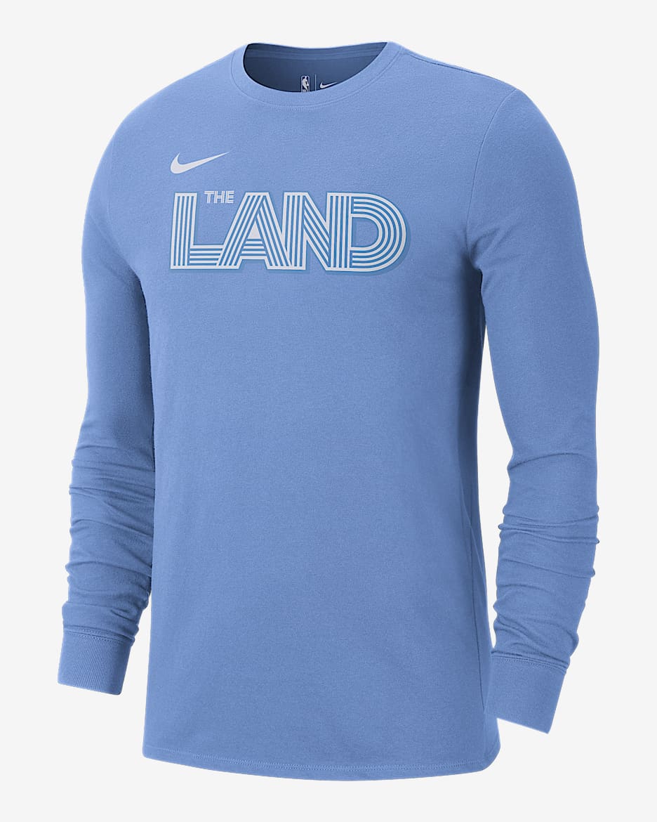 Playera de manga larga Nike de la NBA para hombre Cleveland Cavaliers Essential City Edition - Azul valor