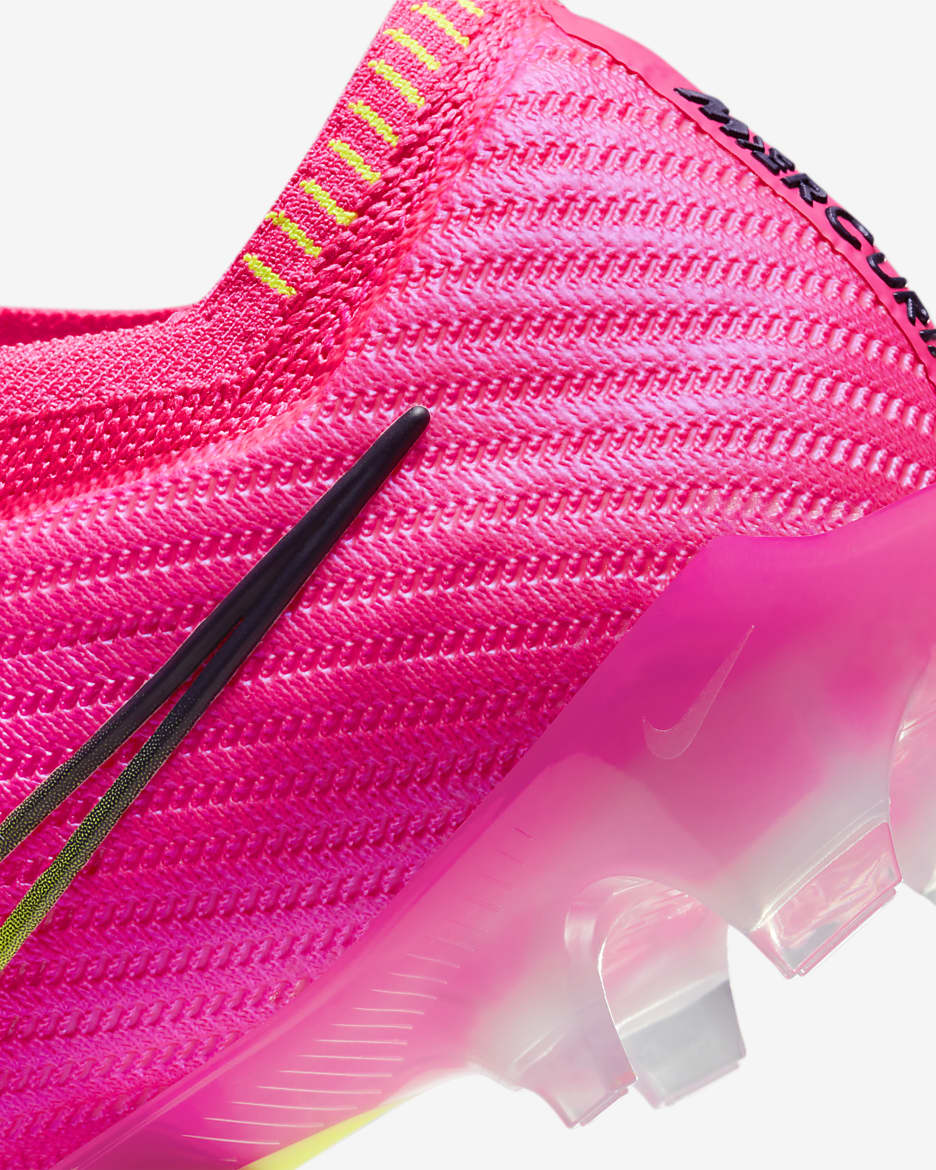 Nike Mercurial Vapor 15 Elite Firm Ground Low-Top Soccer Cleats - Pink Blast/Gridiron/Volt