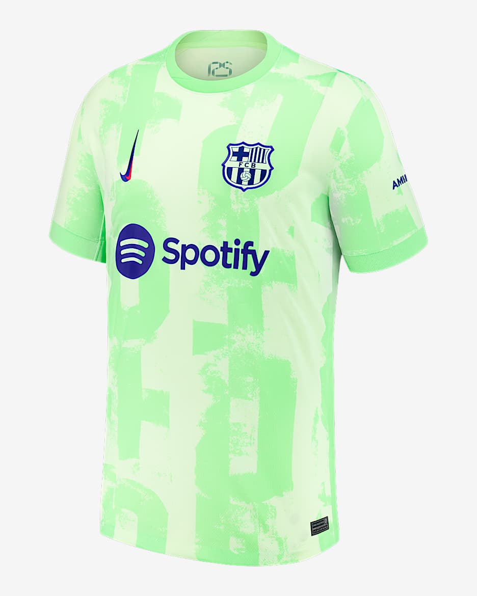 Jersey de fútbol Nike Dri-FIT del Barcelona alternativo 2024/25 Stadium Lamine Yamal para niños talla grande - Amarillo