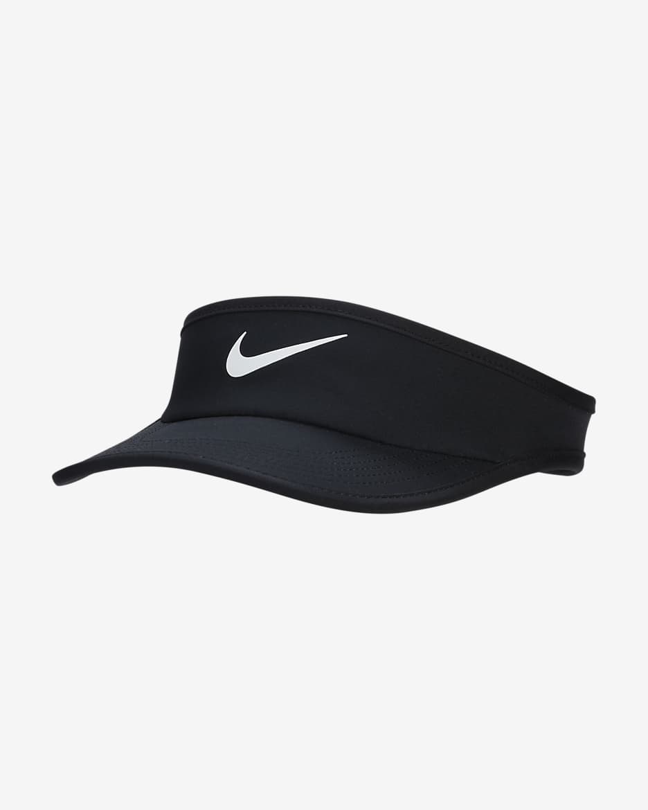 Visera Swoosh para niños Nike Dri-FIT Ace - Negro/Negro/Blanco