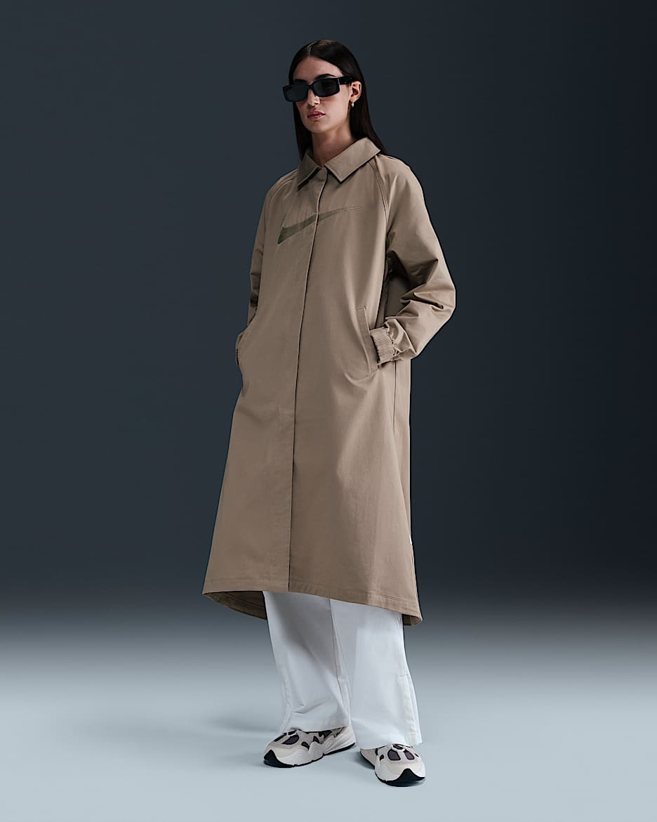 Nike Sportswear Collection Women's Loose Twill Trench Coat - Khaki/Khaki