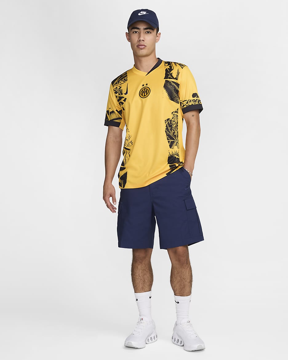 Inter Milan 2024/25 Stadium Third Men's Nike Dri-FIT Football Replica Shirt - University Gold/Blackened Blue/University Gold/Lyon Blue