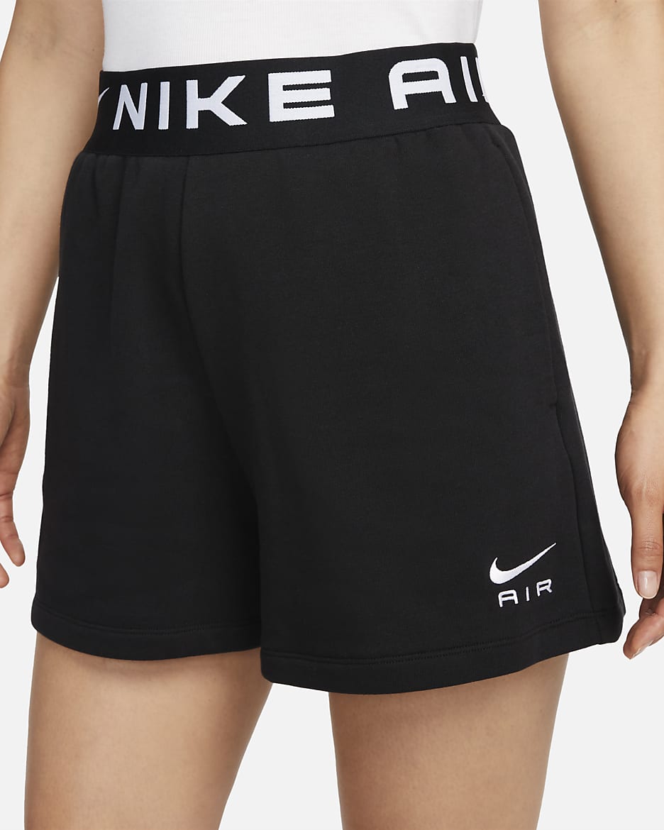 Nike Sportswear Air Women's High-Rise Fleece Shorts - Black/White