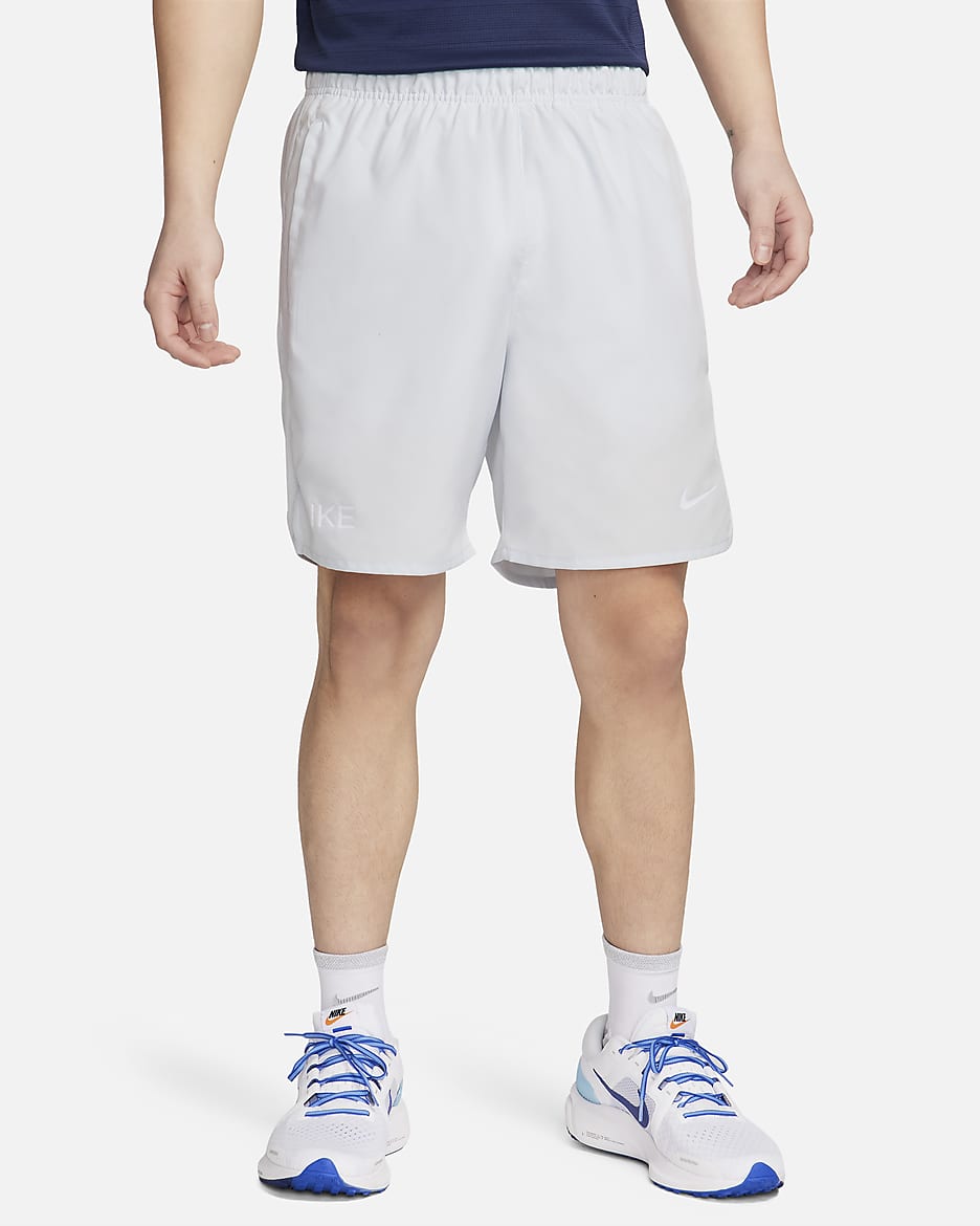Nike Challenger Men's Dri-FIT 18cm (approx.) Unlined Shorts - Pure Platinum/White