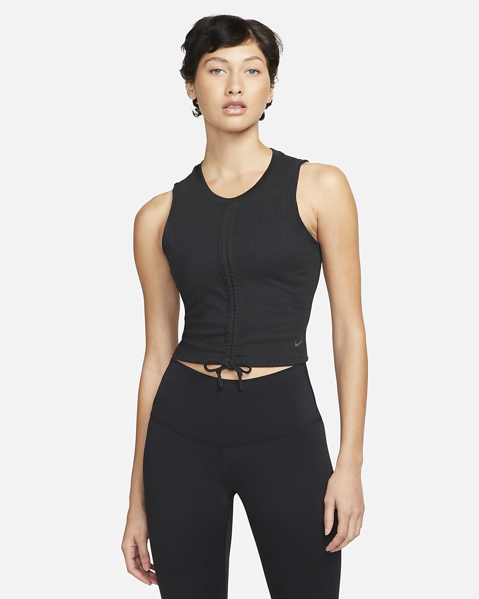 Camiseta de tirantes para mujer Nike Yoga Dri-FIT - Negro/Gris hierro