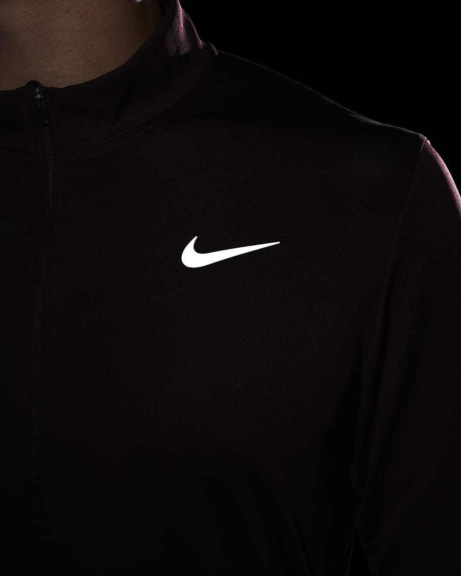 Nike Pacer Men's Dri-FIT 1/2-Zip Running Top - Burgundy Crush