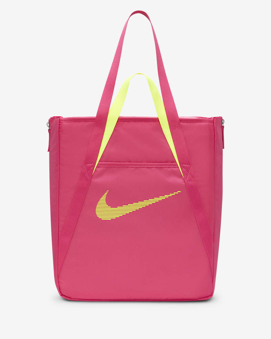 Borsa Tote da palestra Nike (28 l) - Aster Pink/Volt/Volt