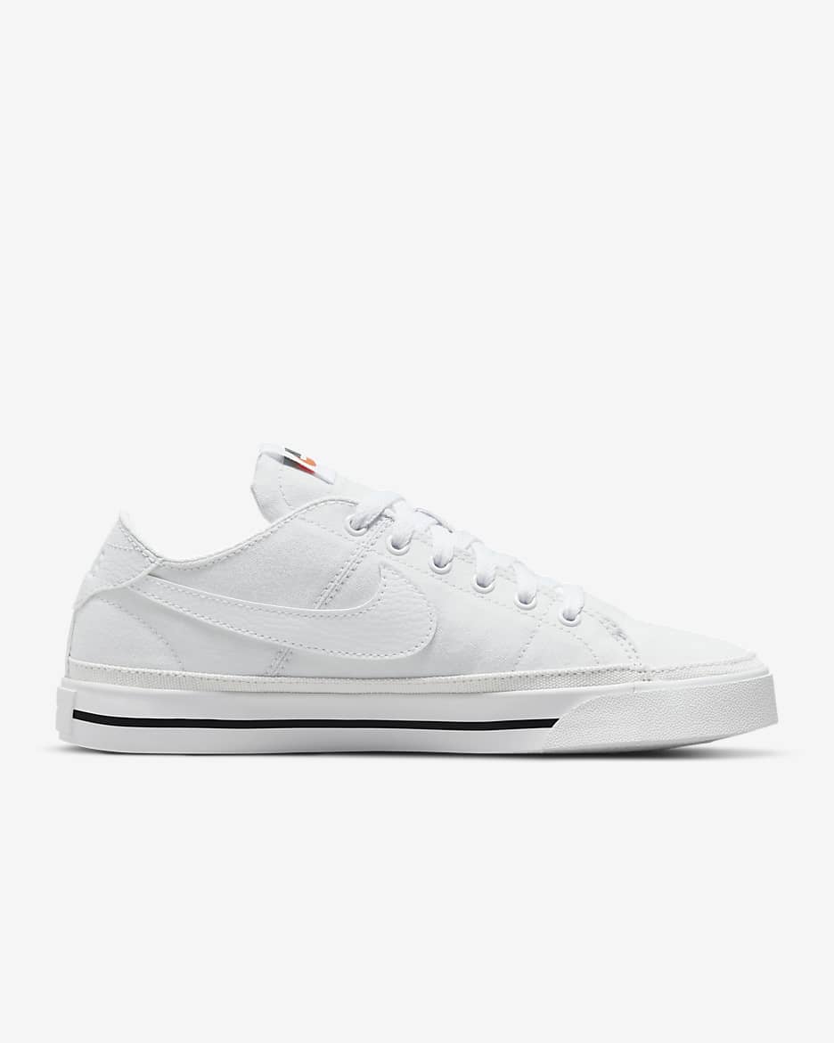 NikeCourt Legacy Canvas Women's Shoes - Iris Whisper/Team Orange/Black/White