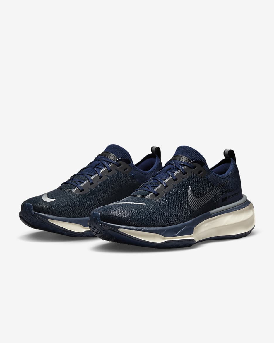 Nike Invincible 3 Men's Road Running Shoes - College Navy/Midnight Navy/Black/Metallic Silver