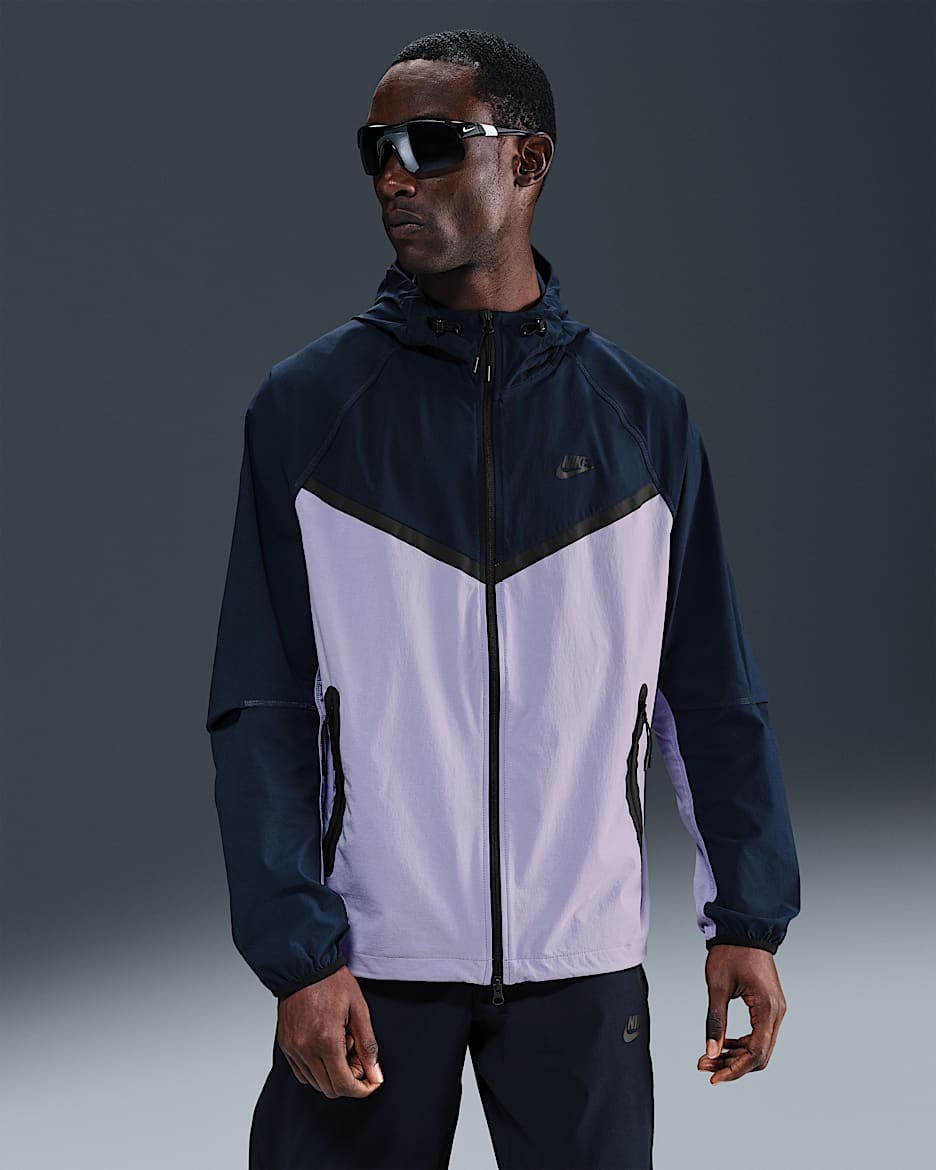 Nike Tech Men's Woven Jacket - Hydrangeas/Obsidian/Black