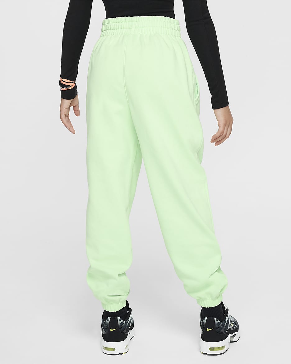 Joggers de tejido Fleece Dri-FIT holgados para niña talla grande Nike Sportswear - Verde vapor