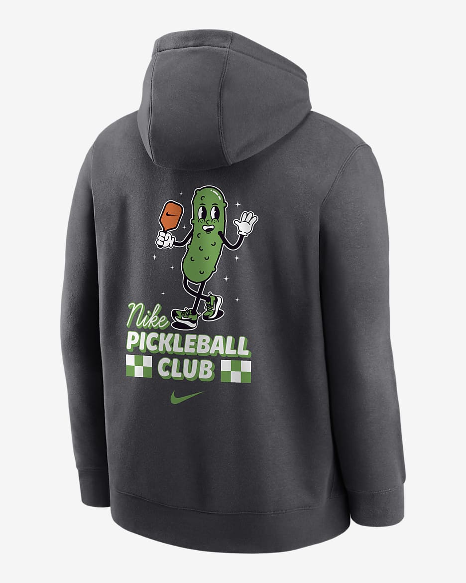 Sudadera de pickleball con gorro y sin cierre para hombre Nike Club Fleece - Antracita