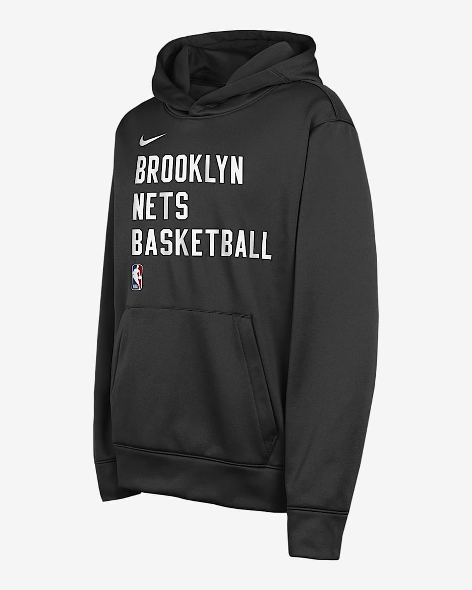 Brooklyn Nets Big Kids' Nike Dri-FIT NBA Pullover Hoodie - Black