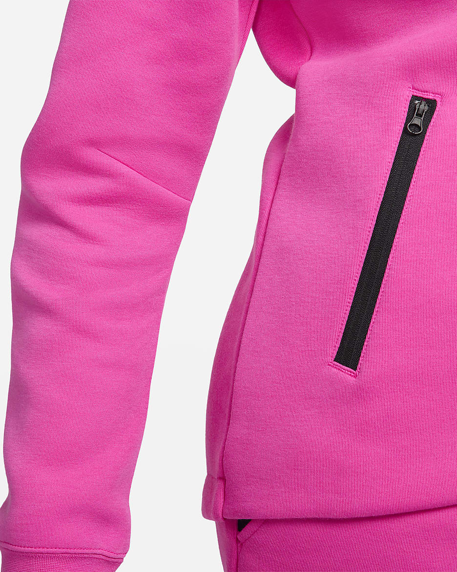 Sweat à capuche et zip Nike Sportswear Tech Fleece Windrunner pour femme - Alchemy Pink/Noir