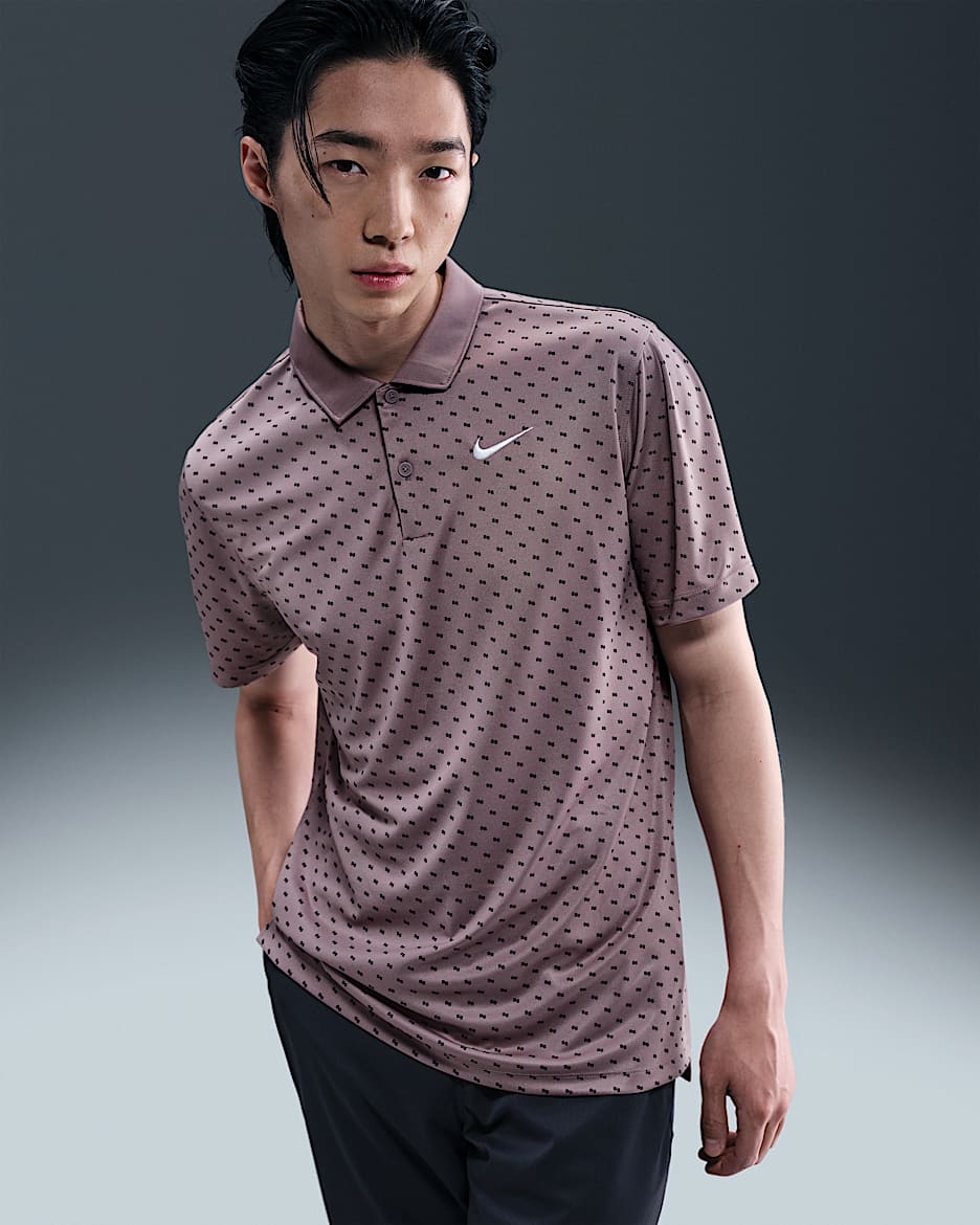Nike Victory+ Men's Dri-FIT Golf Polo - Taupe Grey/White