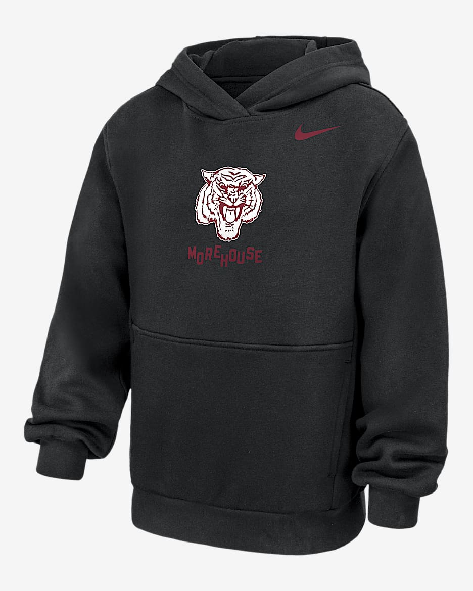 Morehouse College Club Fleece Big Kids' Nike College Hoodie - Black