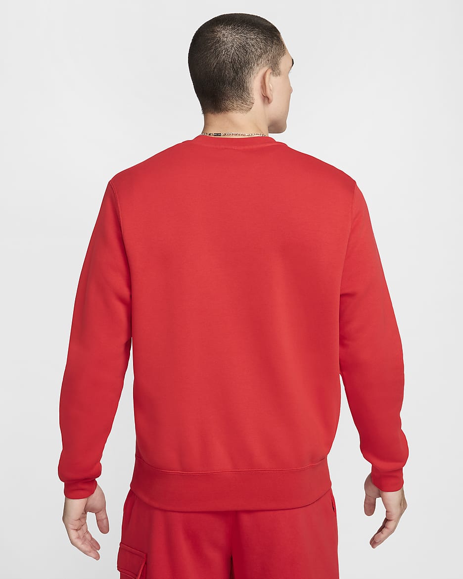 Sudadera con gráfico para hombre Nike Sportswear Club Fleece - Rojo universitario