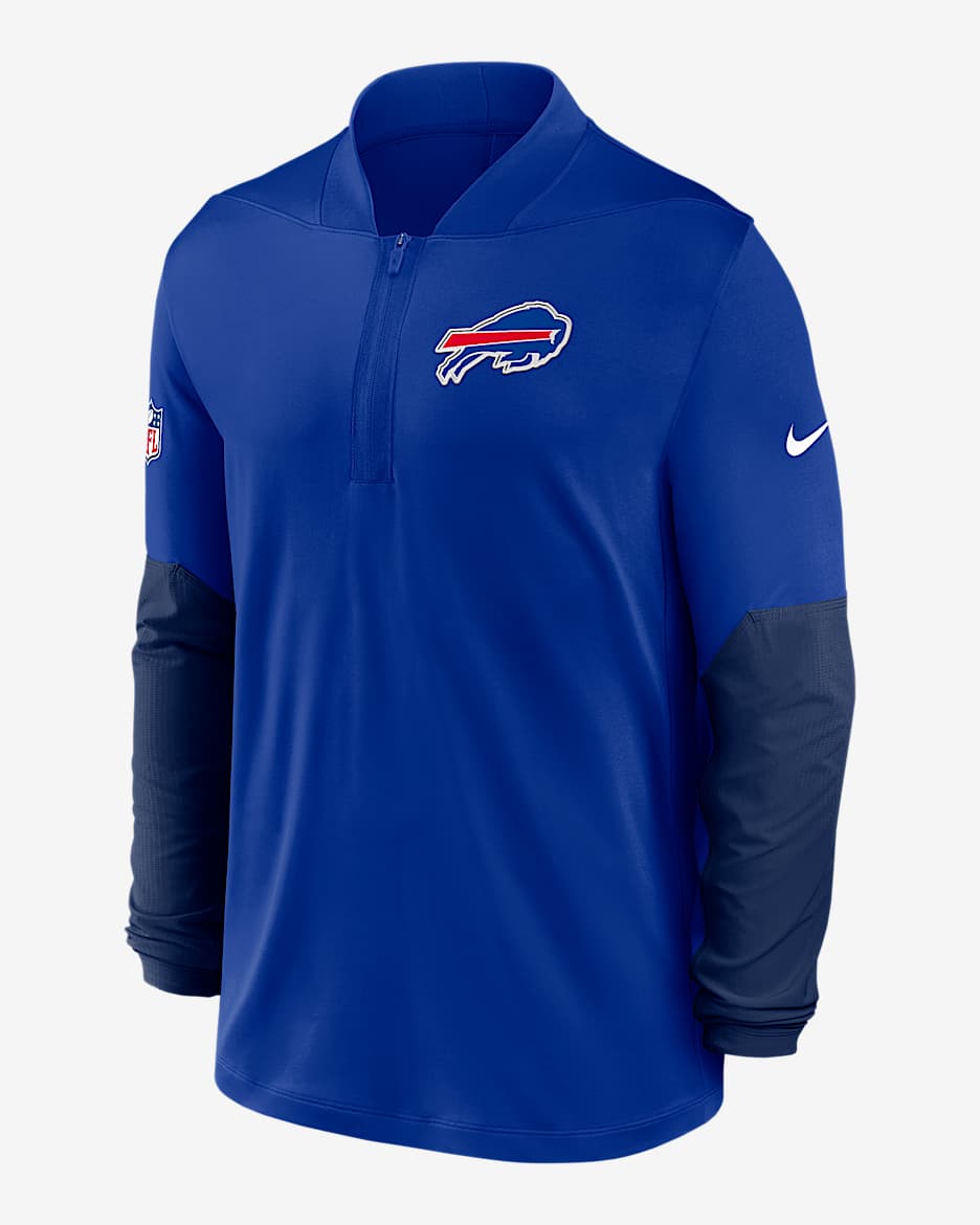 Buffalo Bills Feel The Pressure Men's Nike Dri-FIT NFL 1/2-Zip Top - Royal