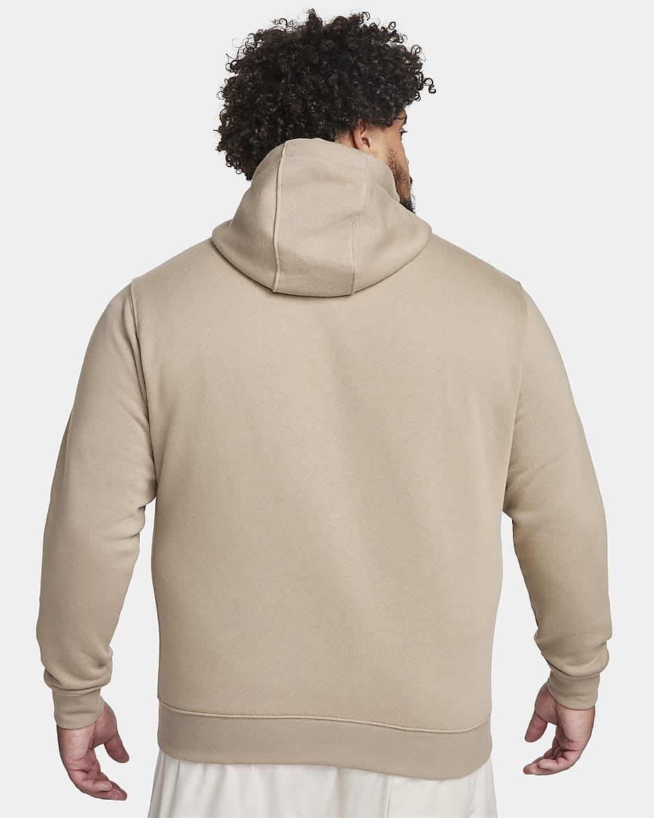 Nike Sportswear Club Fleece Men's Full-Zip Hoodie - Khaki/Khaki/White