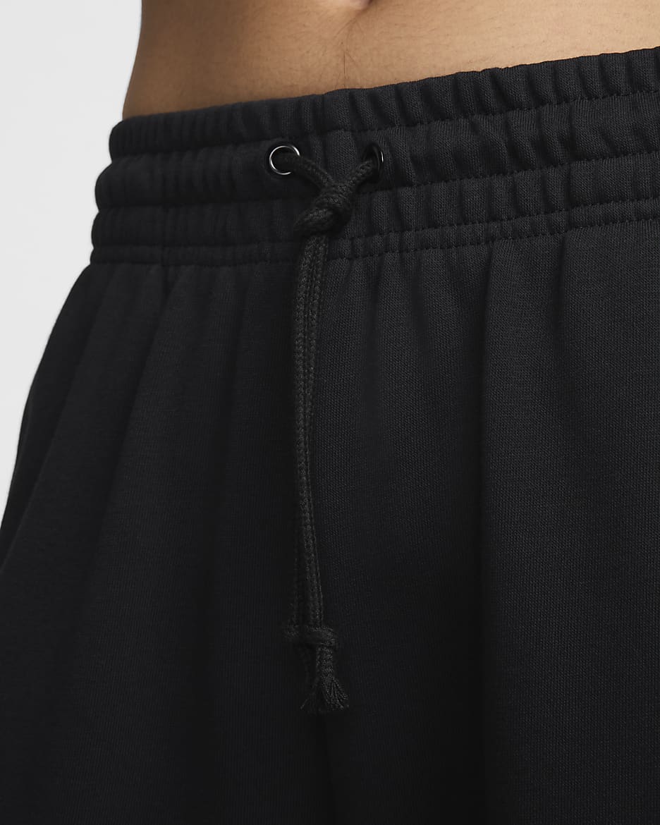 Nike Sportswear Phoenix Fleece Women's High-Waisted Oversized French Terry Tracksuit Bottoms - Black/Sail