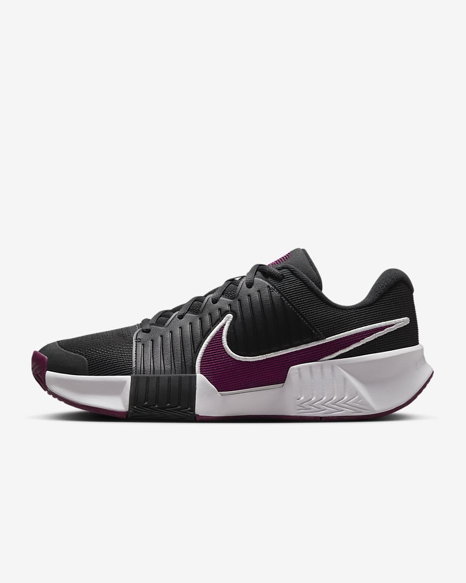 Nike GP Challenge Pro Men's Hard Court Tennis Shoes - Dark Smoke Grey/Black/Photon Dust/Sangria