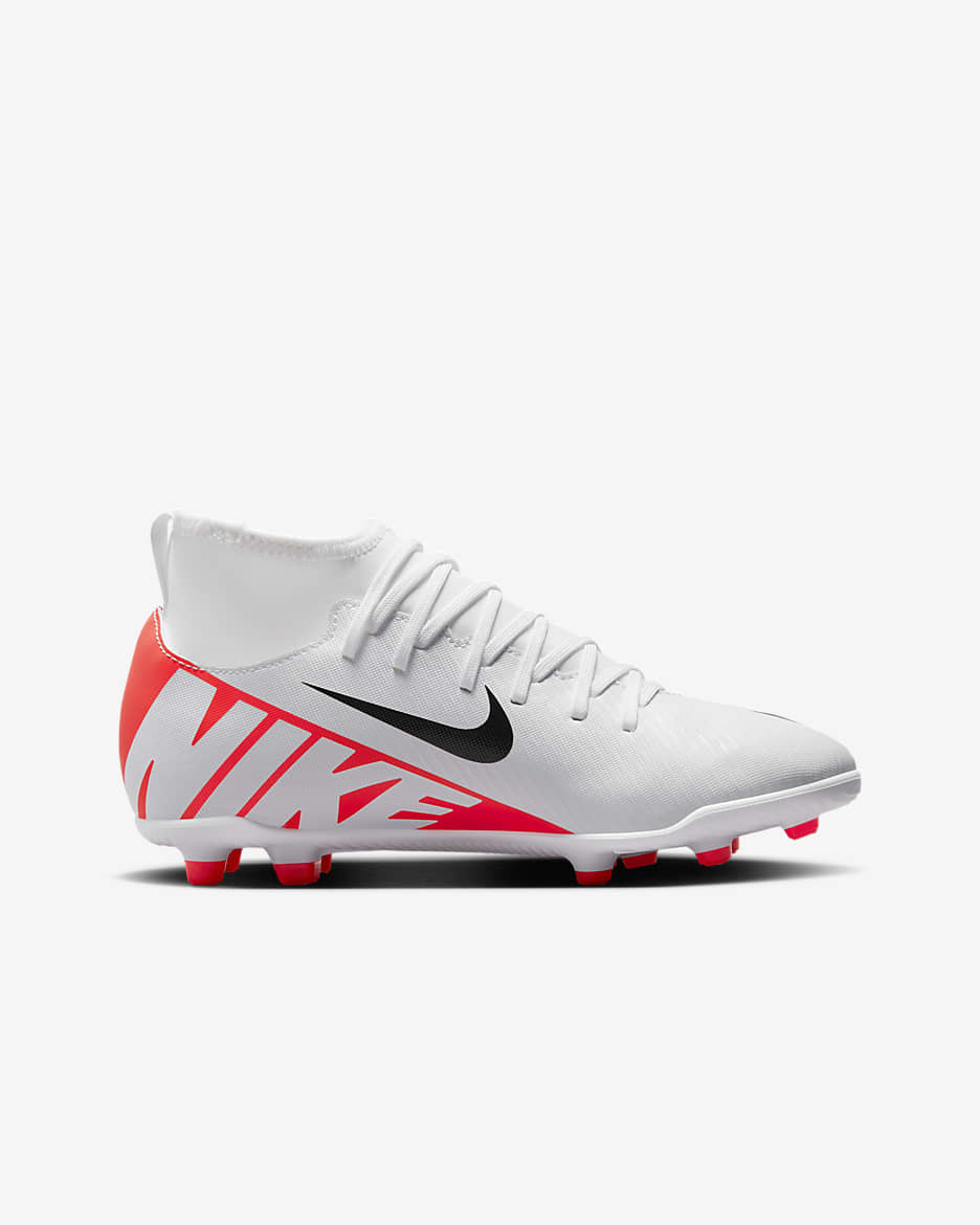 Nike Jr. Mercurial Superfly 9 Club Younger/Older Kids' Multi-Ground High-Top Football Boot - Bright Crimson/Black/White